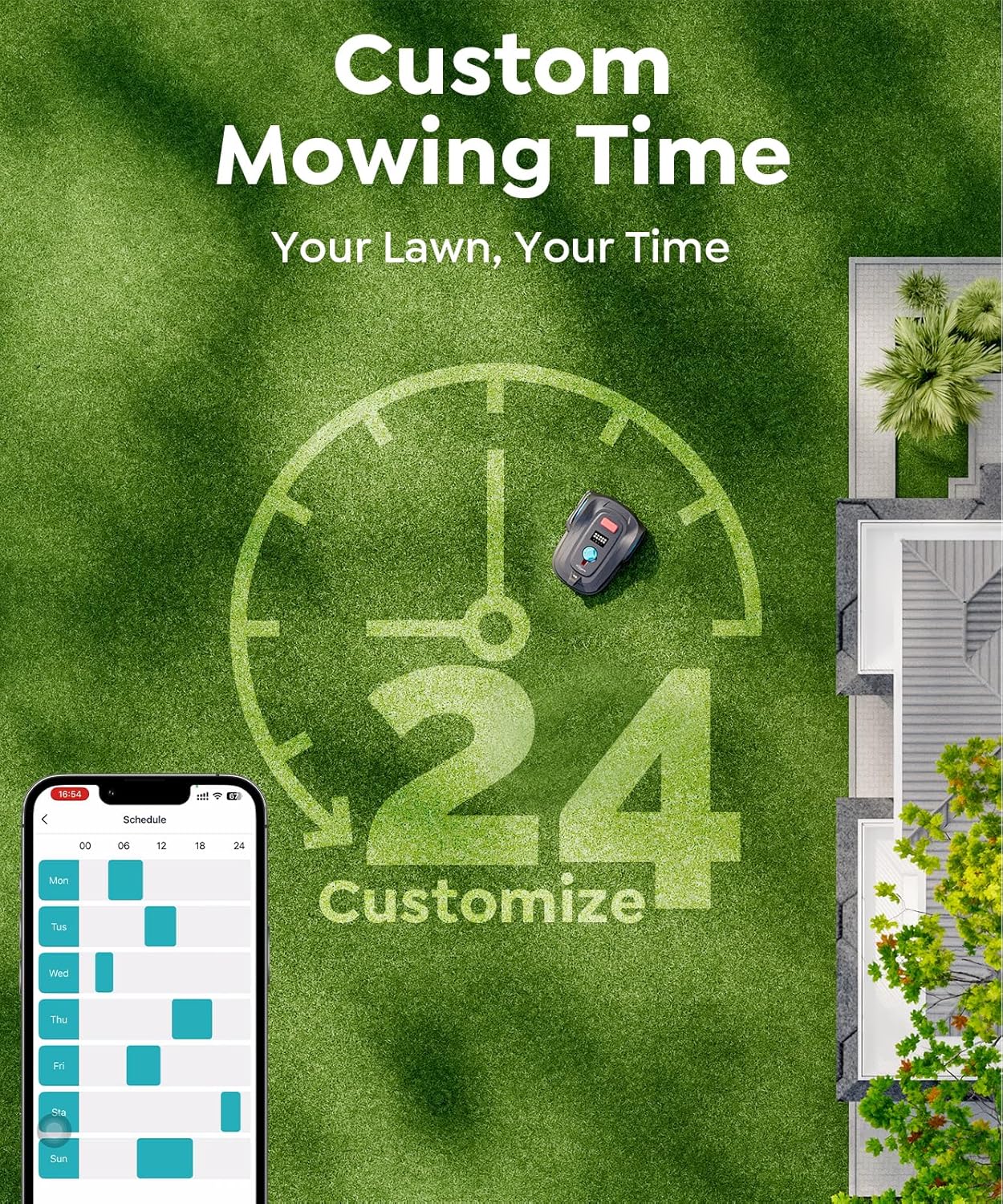 Delivery-M800Plus NO Wire Vision Robot Lawn Mower with GPS Navigation