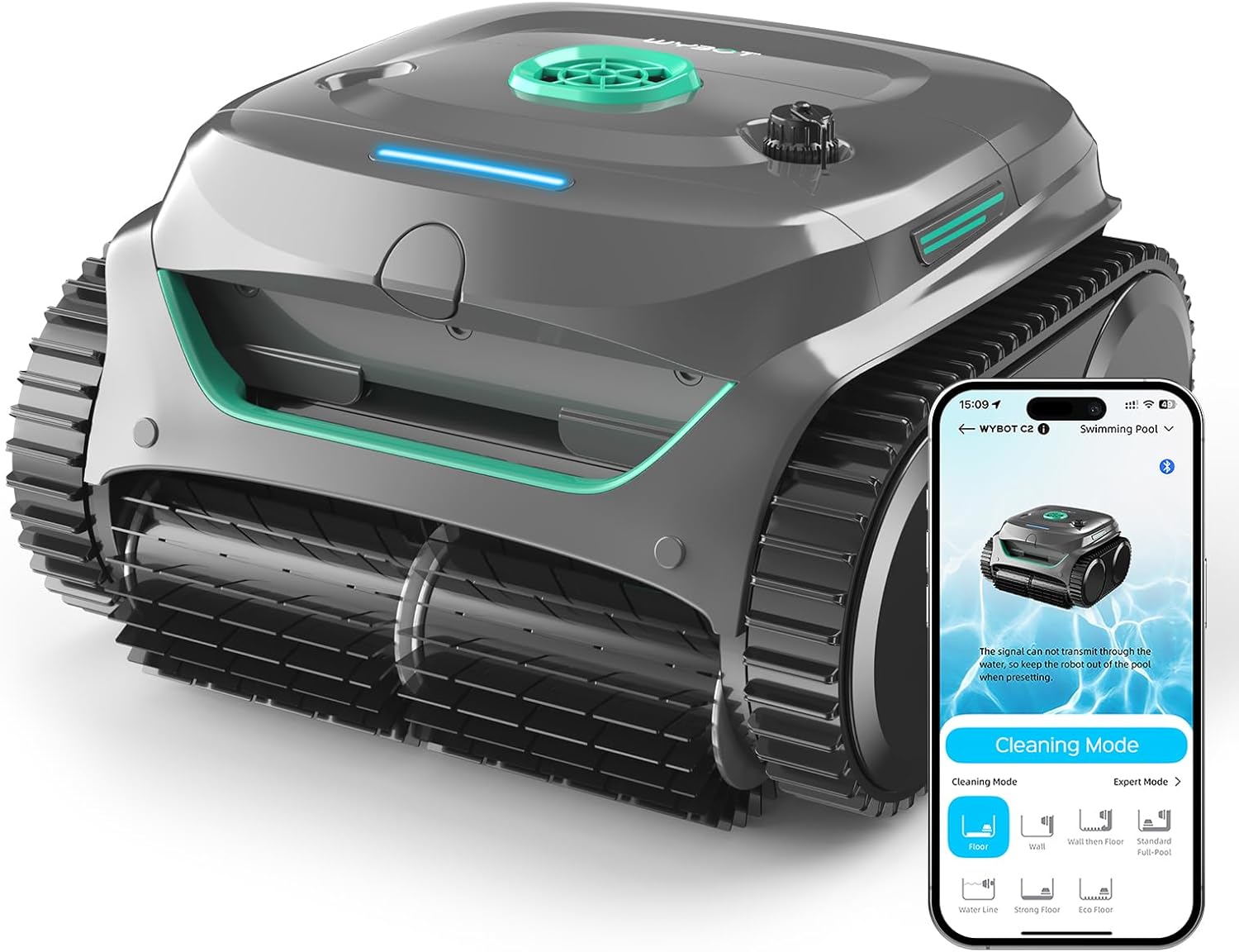 (2025 New) WYBOT C2 Cordless Robotic Pool Cleaner(Bluetooth Connect)
